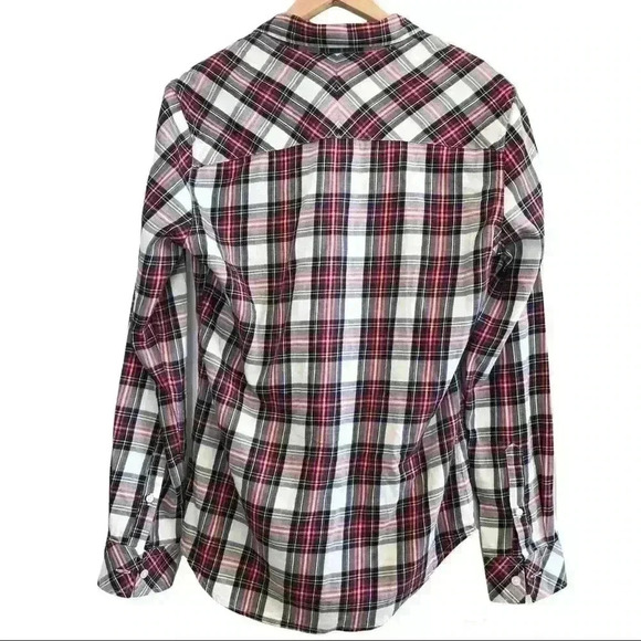🌈 6/$60,Topman Plaid Flannel Shirt Red, Blue, Yellow, Green, White, Small - Picture 2 of 5